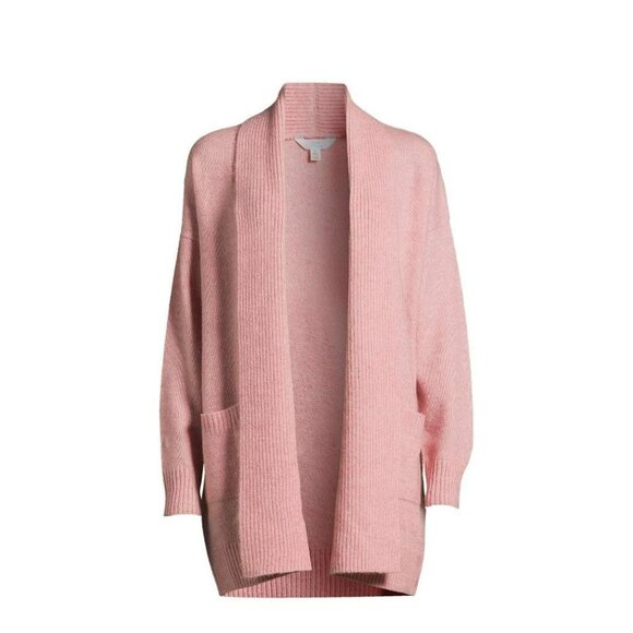 Time & Tru Pink Cardigan Open Front Sz XXL Baby Pink Coqutte Cottage - Picture 1 of 8